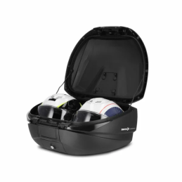 Top-case deux casques intégraux Shad SH59X Gris alu
