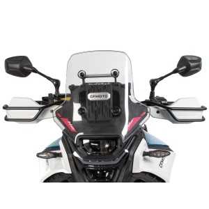 Vue de face Protection acier noir Hepco & Becker pour protège main original