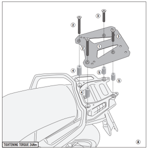 Support platine top-case...