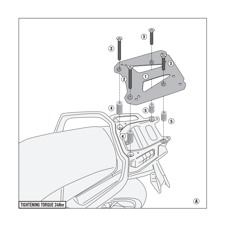 Support platine top case Givi SR9226 - CFMOTO 450MT