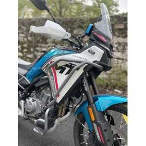 Crash bar haut gris sur CFMOTO 450MT Bleu